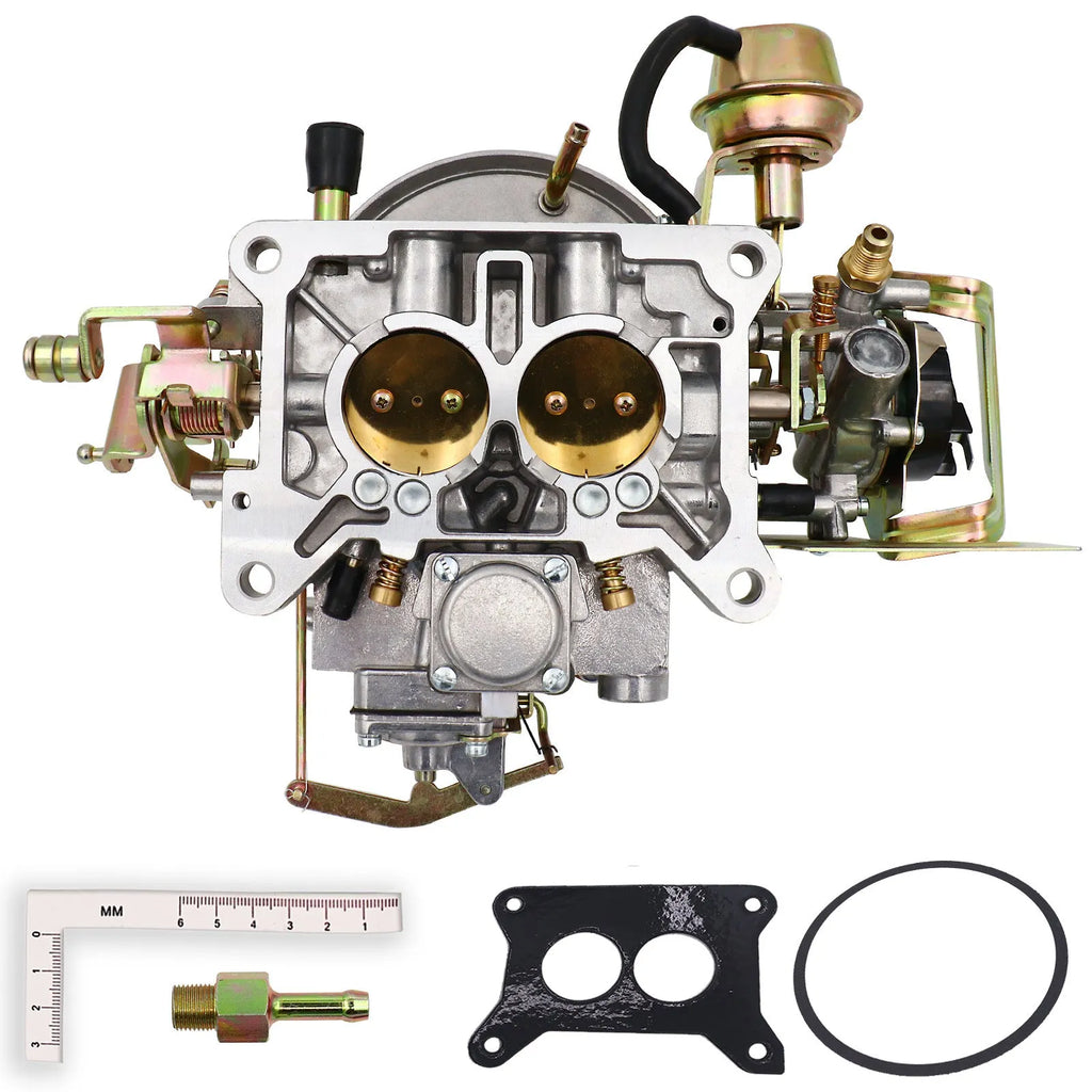 Metal automotive carburetor with three suction ports for engine replacement