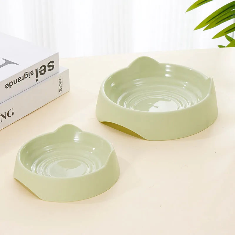 Blue ceramic dog slow feeder bowl with maze pattern for fast eaters