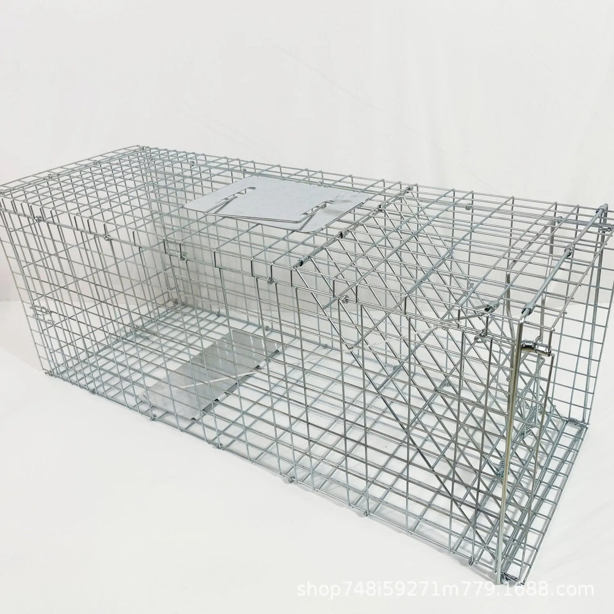 Fully automatic galvanized steel foldable cat trap cage with pedal mechanism
