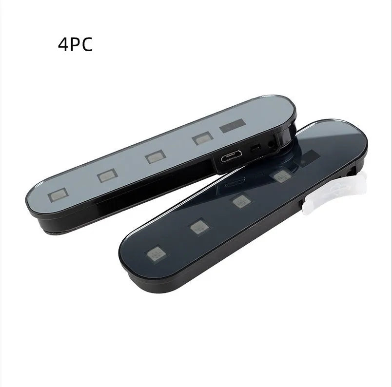 T-style colourful car door induction lamp with magnetic mounting for automatic courtesy lighting
