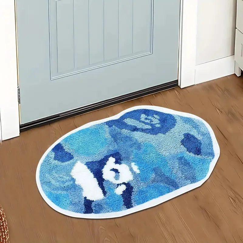Cartoon non-slip absorbent bathroom mat in polyester fibre, anti-fouling, available in 40x60cm size