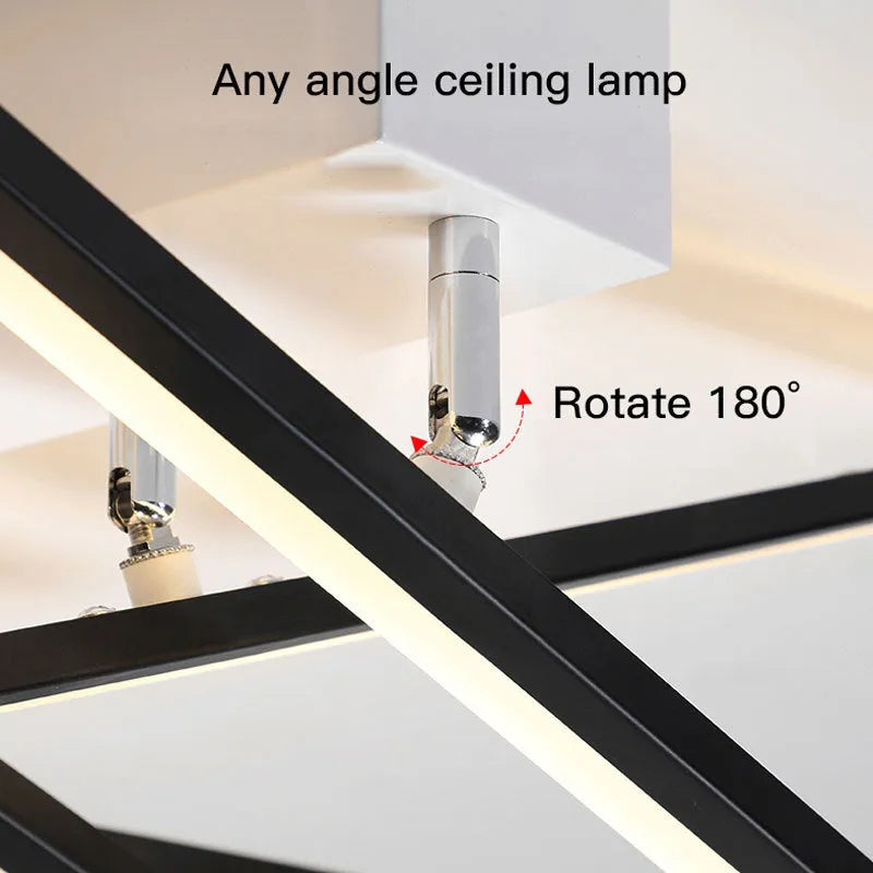 Modern wave style ceramic LED ceiling light with six heads in 50cm length