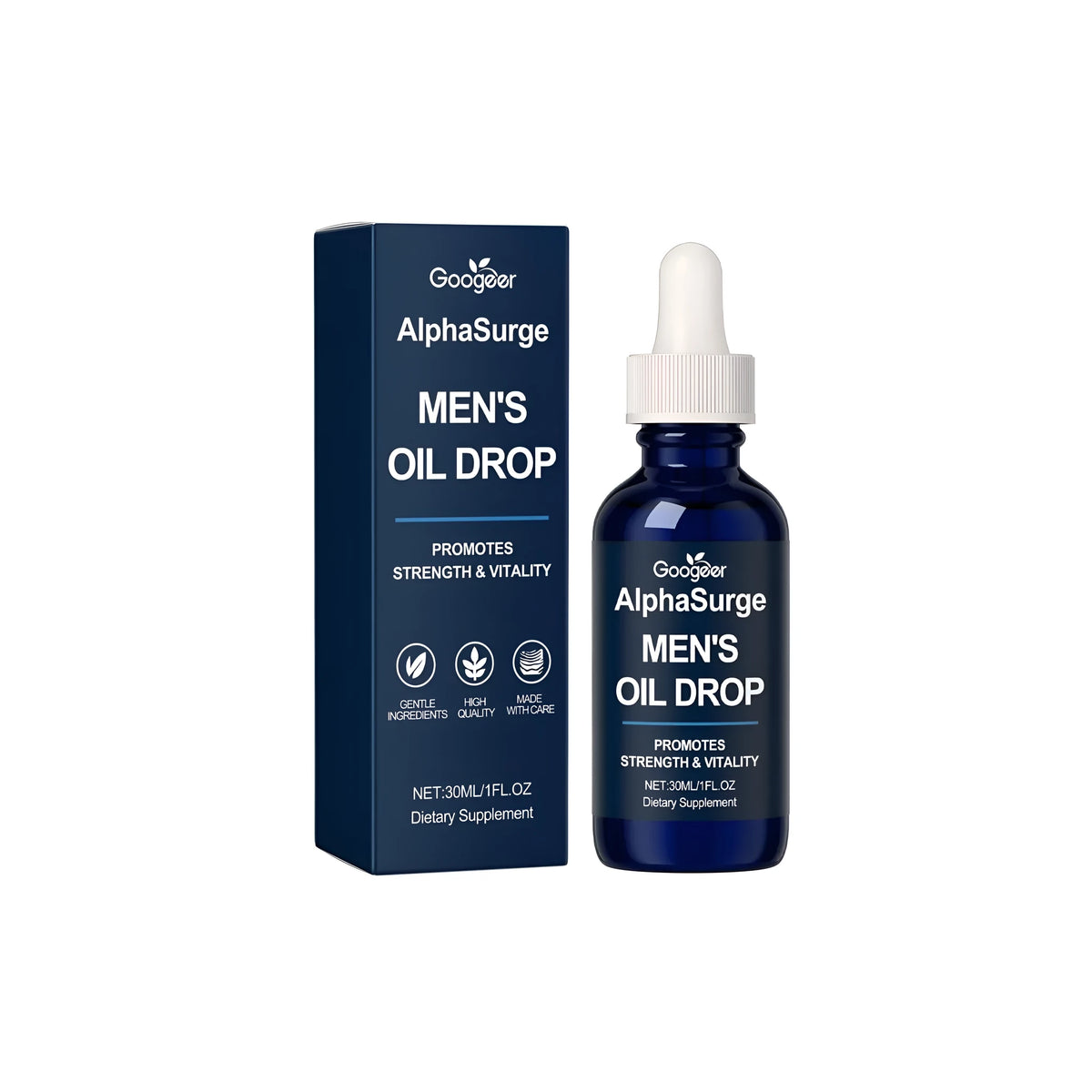 30ml male vitality drops bottle with dongge Ali root, tribulus terrestris, maca, arginine and saw palmetto extracts