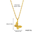 18K real gold plated stainless steel pleated small round pendant necklace on white background