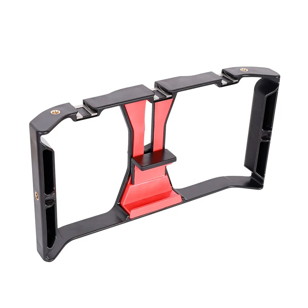 Portable ABS desktop telescopic tripod, 250mm x 130mm x 38mm, with mobile phone holder and PP bag packing