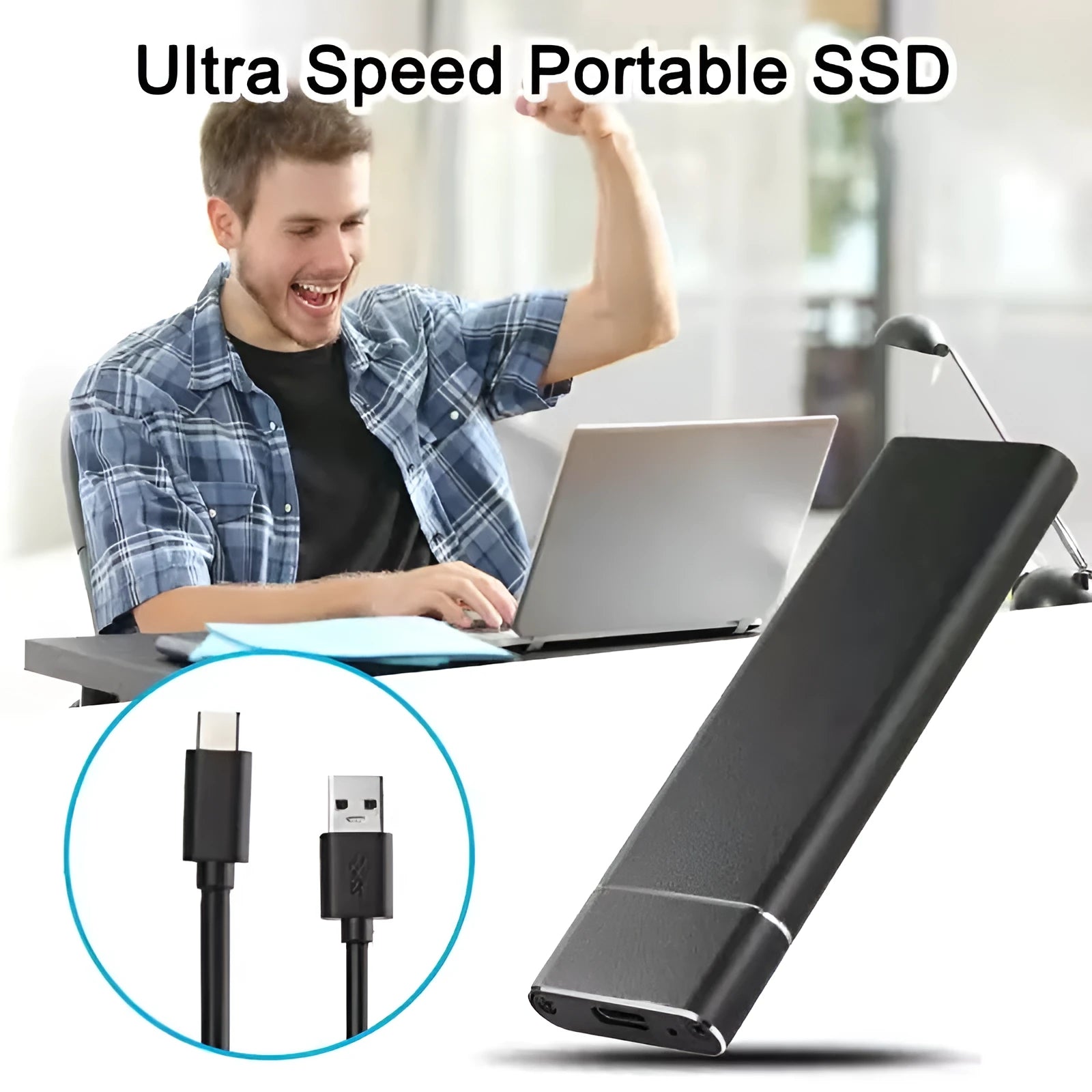 6TB external mobile hard disk with metal shell in black blue orange red silver colour options