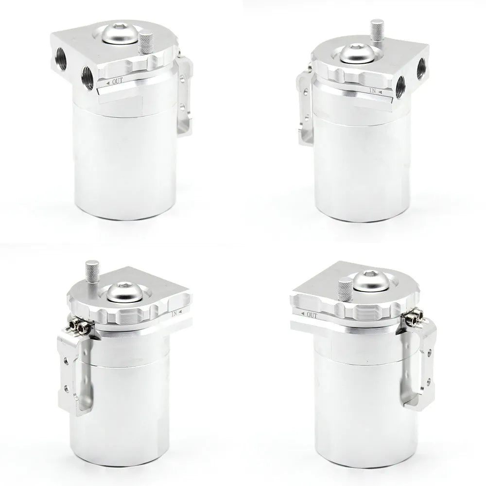 Aluminium alloy engine oil breathable pot for car modification in black, blue, red, and silver colour options