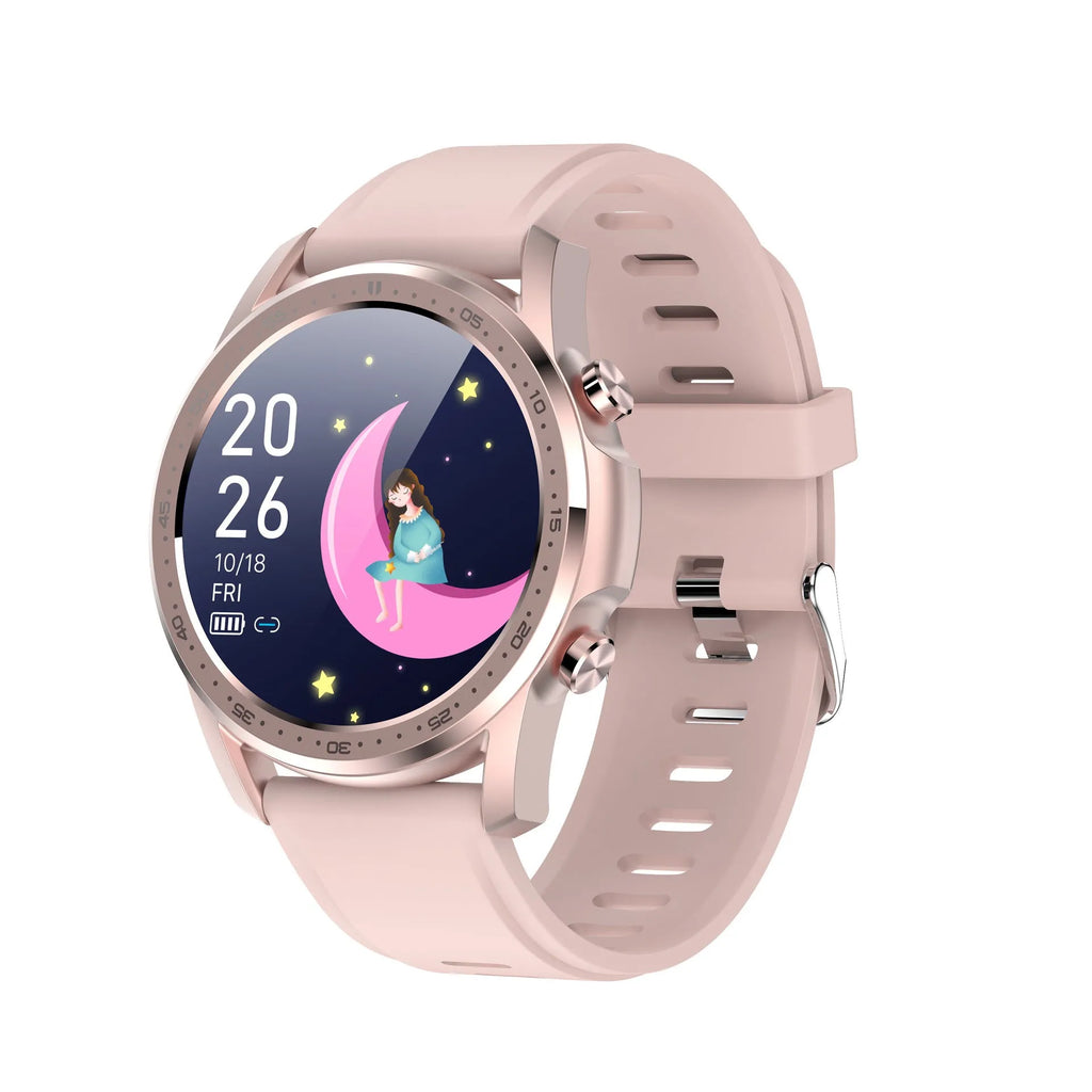 Black Youth2 smart bracelet with body temperature monitoring on a wrist, showing its 1.3-inch touchscreen.