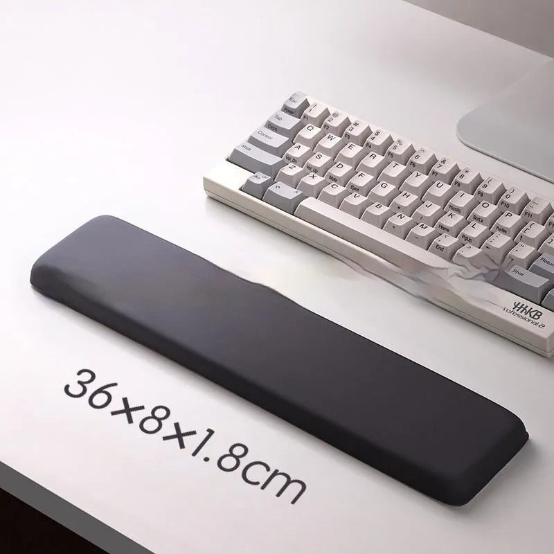 Square silica gel wrist rest mouse pad with non-slip cloth surface in blue colour