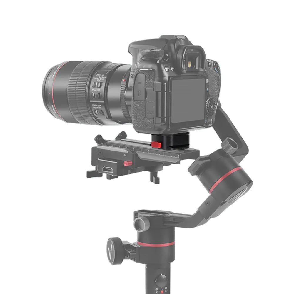 Square mini quick release plate, aluminium alloy camera stabilizer base, 19 x 23 x 38mm, for SLR tripod head and ball head mounting