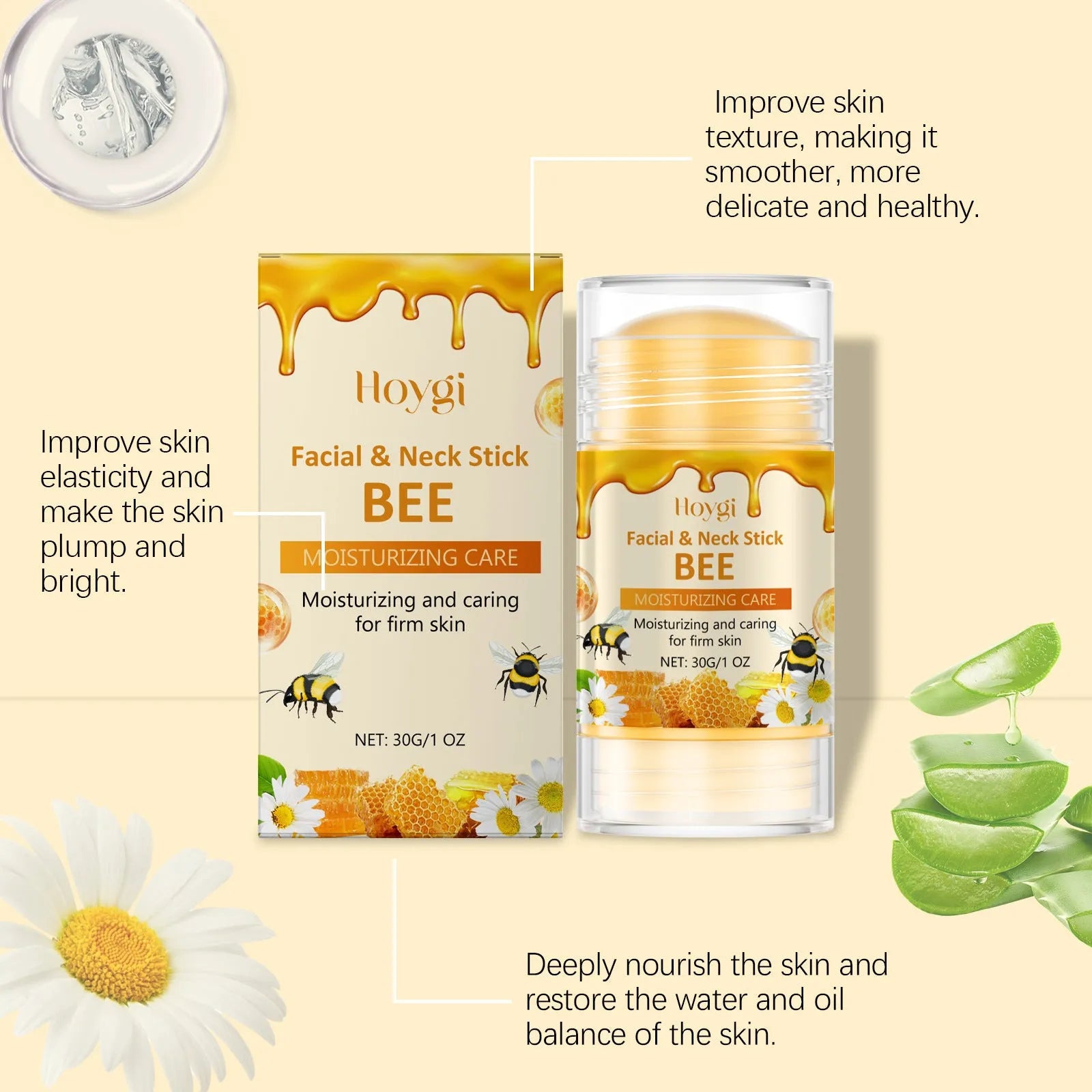 30g facial moisturising essence stick with botanical extracts and vitamin E