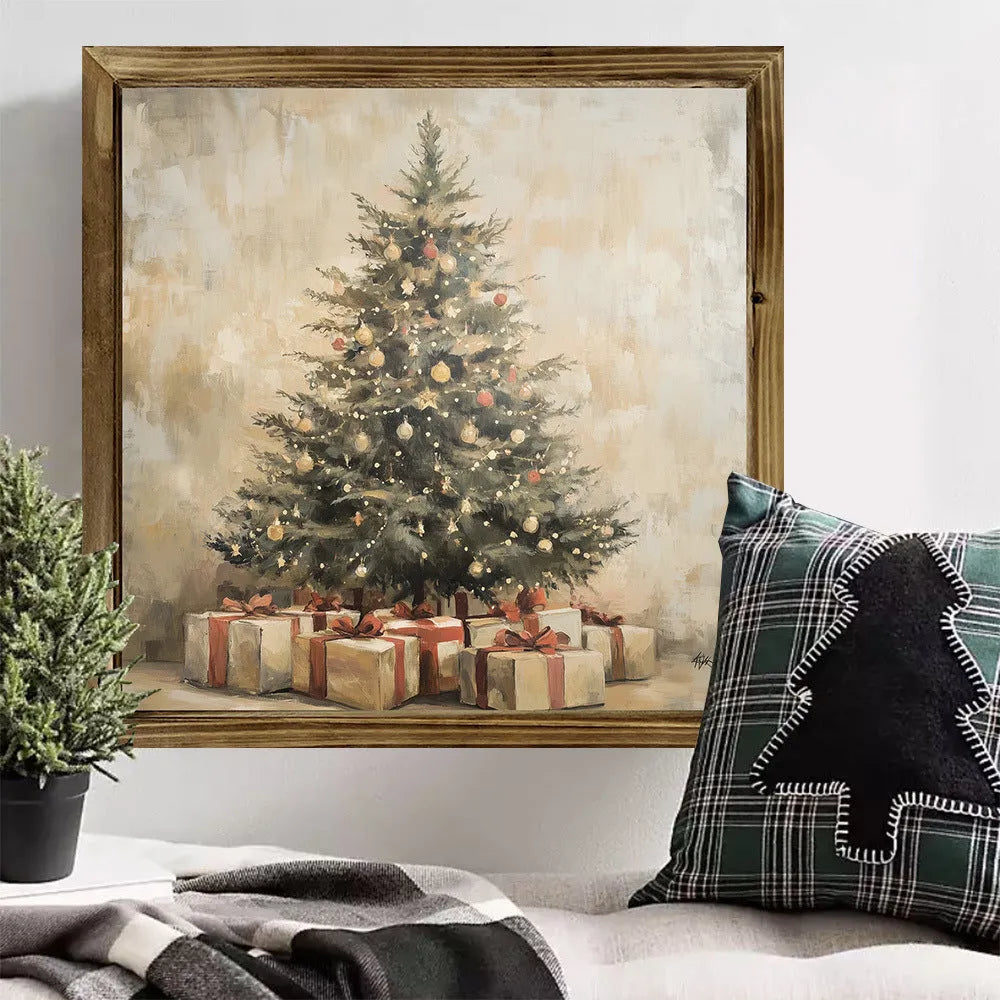 Double-layer pine wood photo frame 20x20cm in modern simplicity style for home decoration