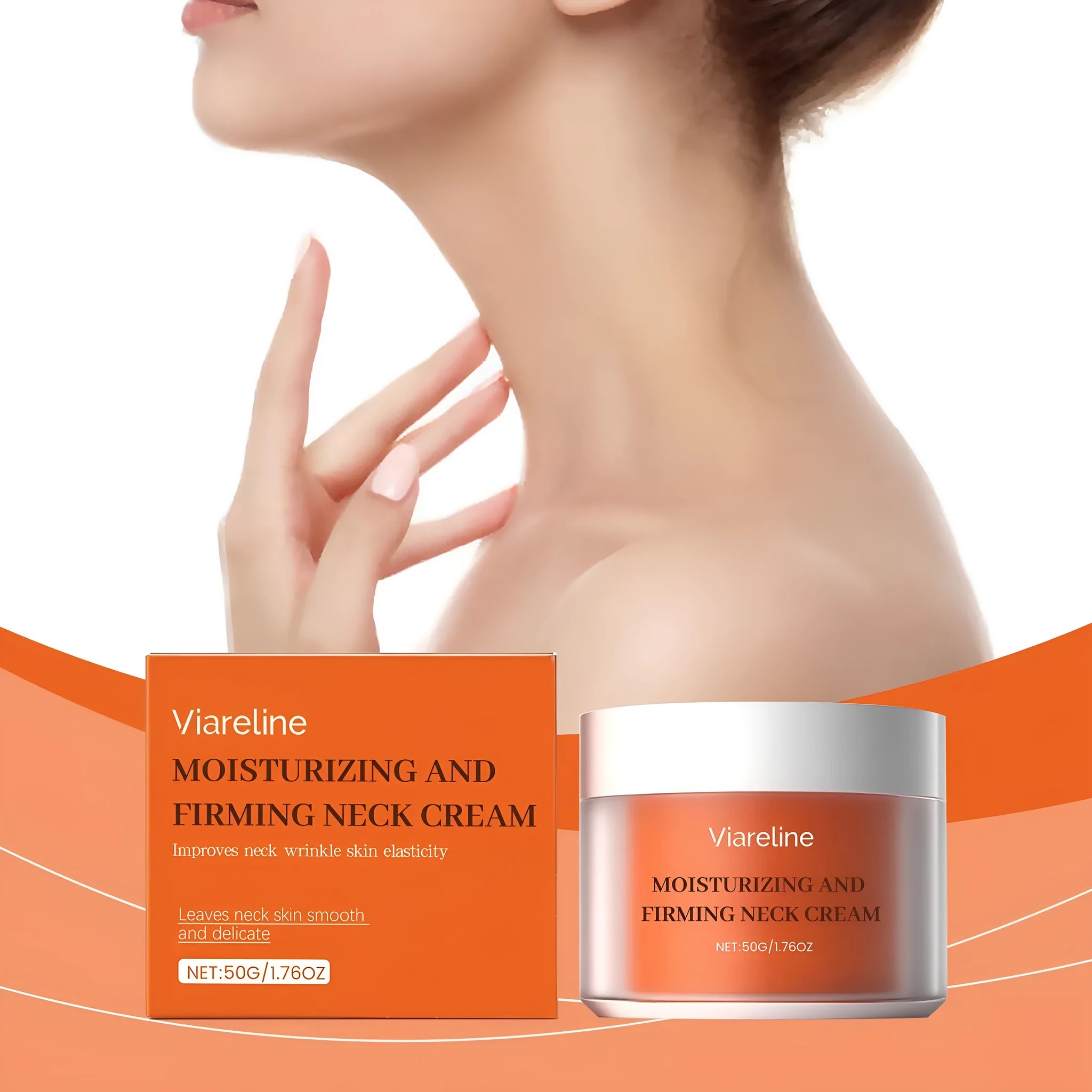 50g moisturising neck cream in 6.3x6.3x4.5cm container for neck contour care