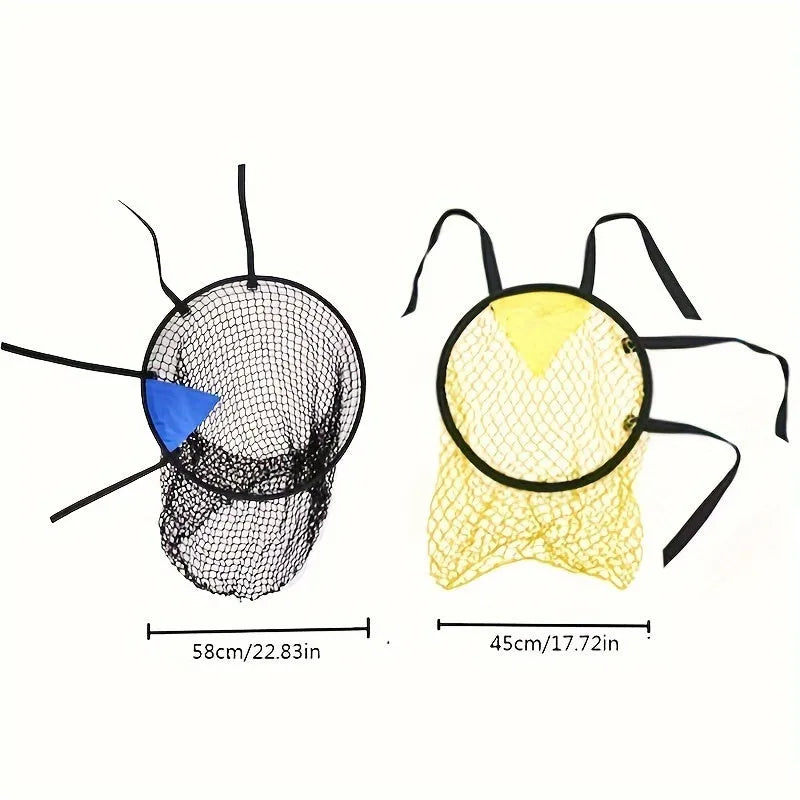 Portable 4-foot wide soccer training goal net in yellow colour for practice sessions