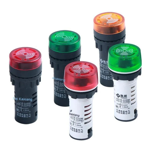 AD16-22SM red LED flashing sound and light buzzer for 22mm panel mounting