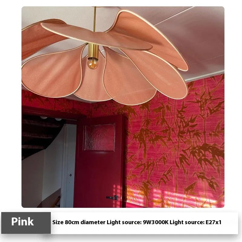 Bohemian style cloth hanging lamp chandelier in a choice of colours and diameters.