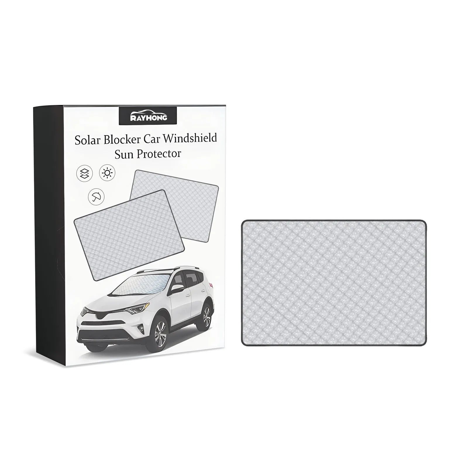 Car windshield aluminium film frost cover measuring 140x95cm with nylon and aluminium film construction