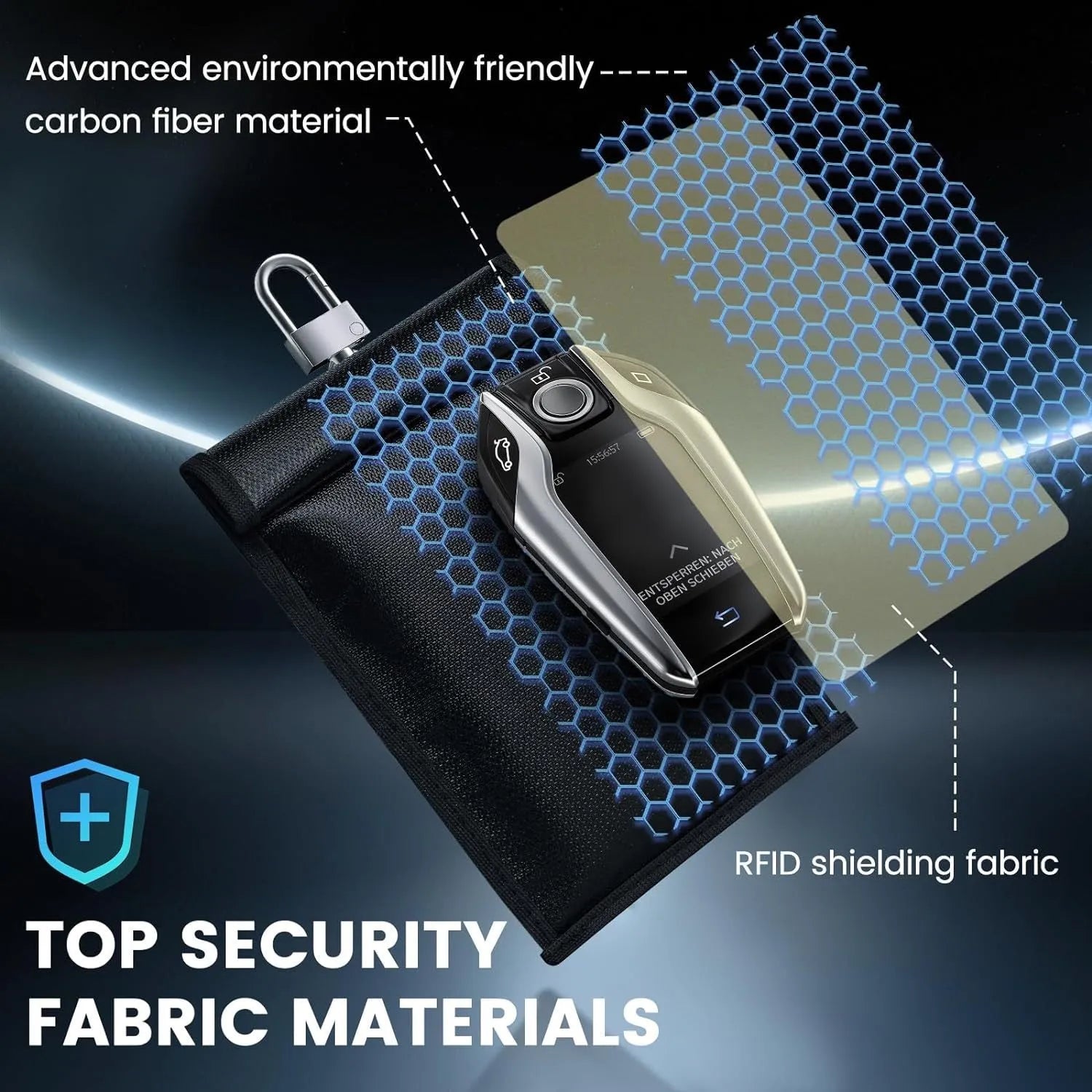 Fireproof flame retardant glass fibre fabric car key case in solid colour for mobile phone storage