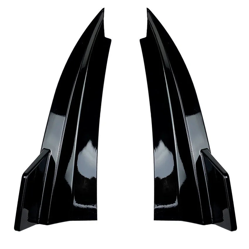 Set of two PP rear cornerite protectors in carbon fibre pattern and piano black finish for car bumper corners