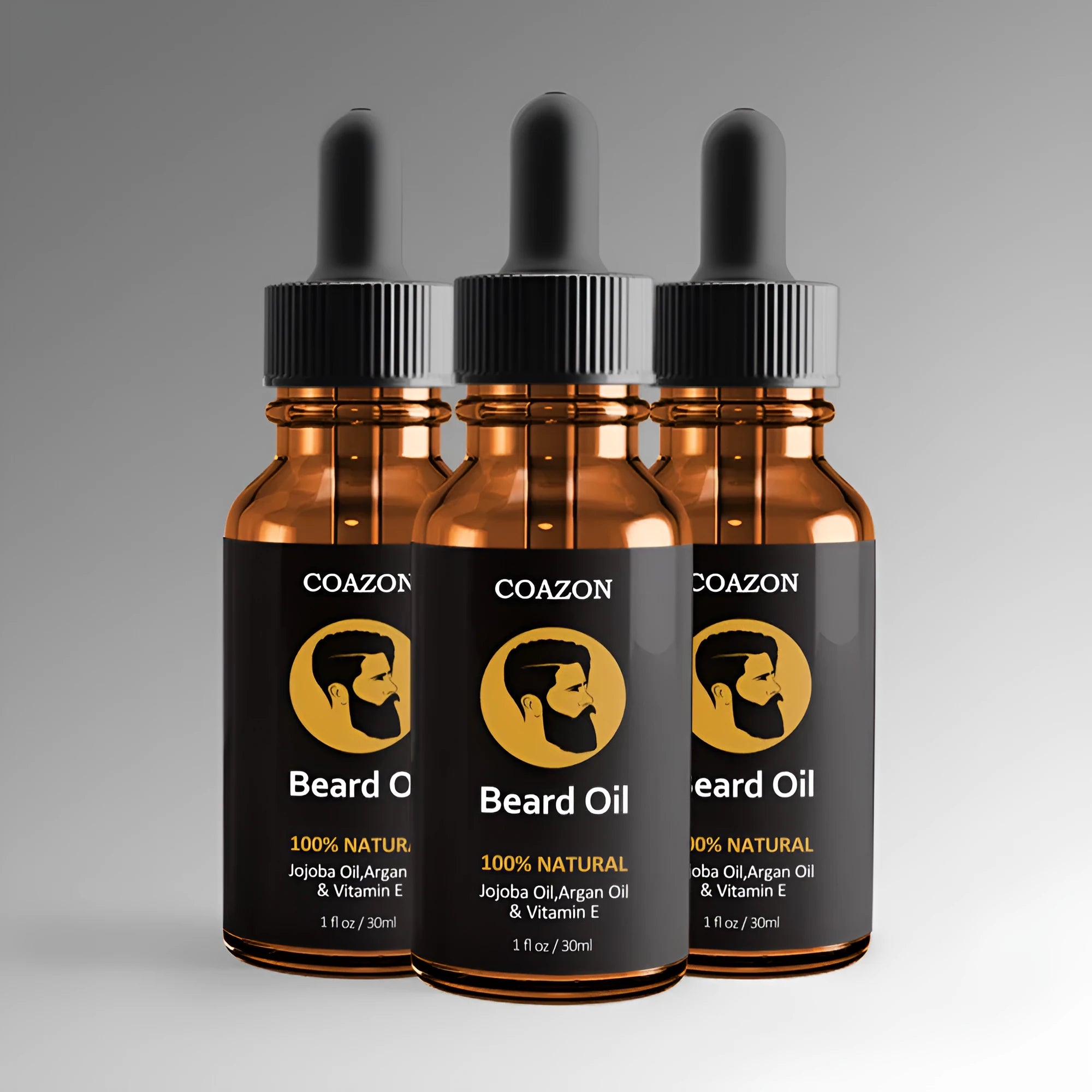 30ml bottle of jojoba beard oil for moisturising and softening facial hair