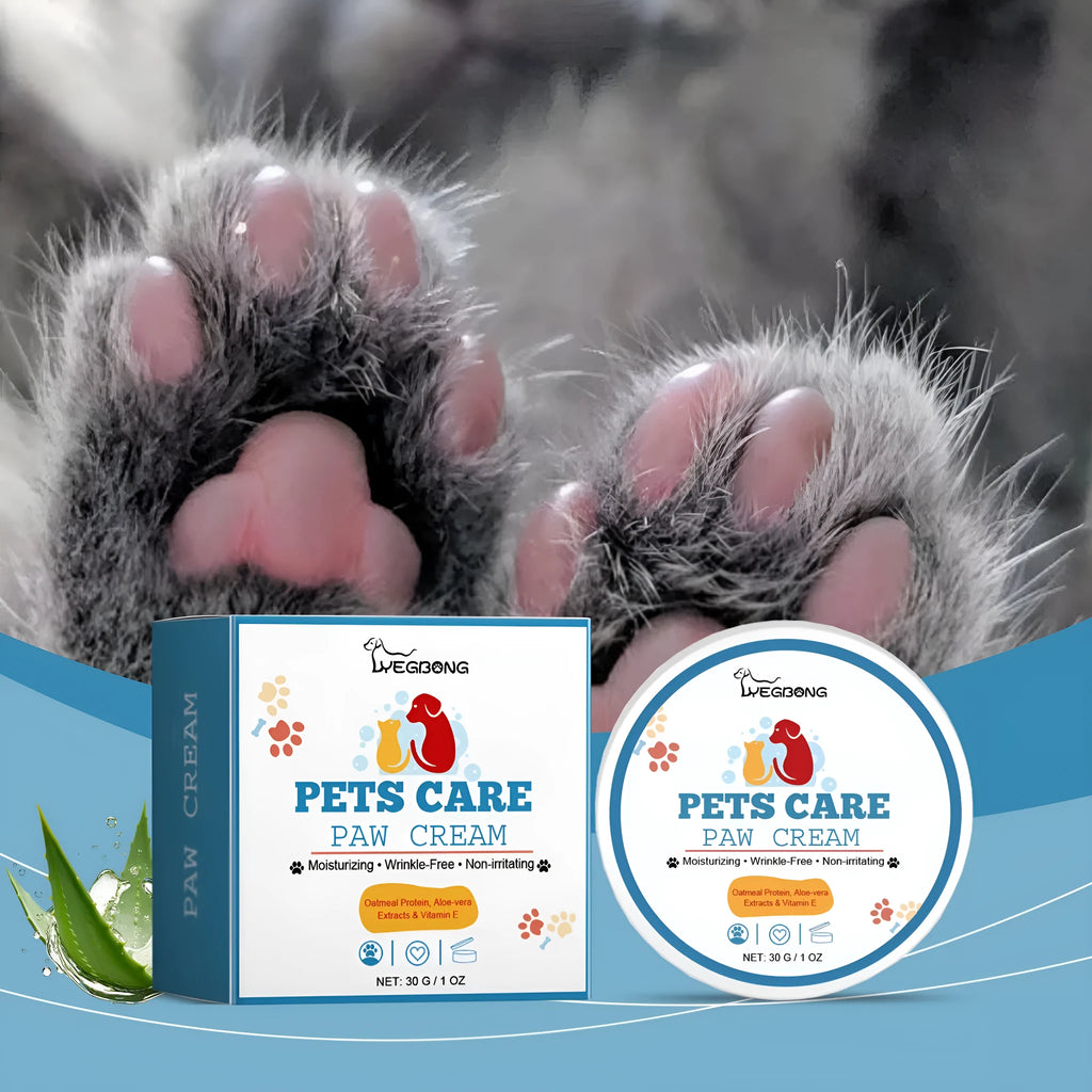 30g pot of Pet Paw Care Cream Deep Moisturizing for dogs with oat protein and aloe extract