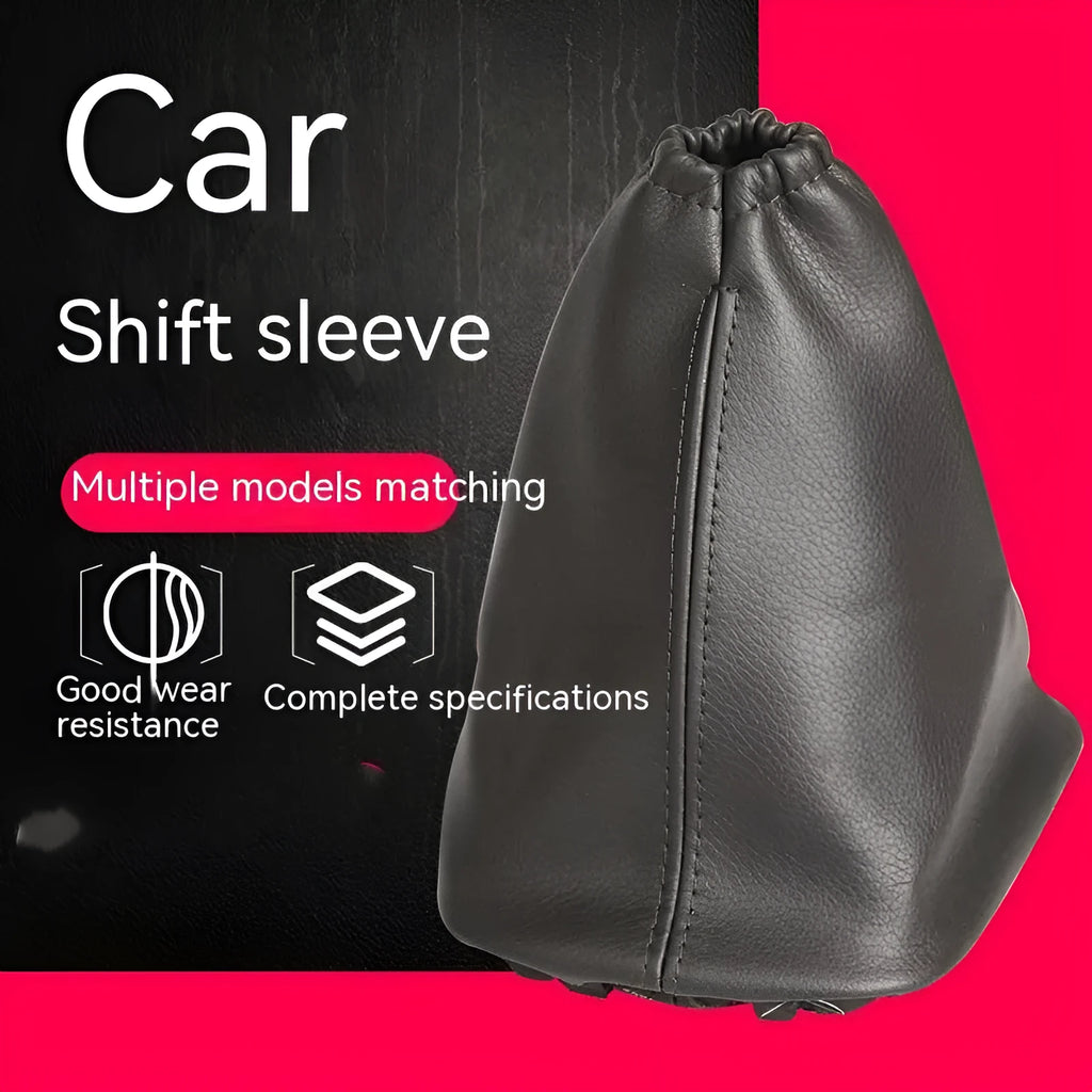 Black leather shift lever dust cover for Toyota Corolla manual transmission