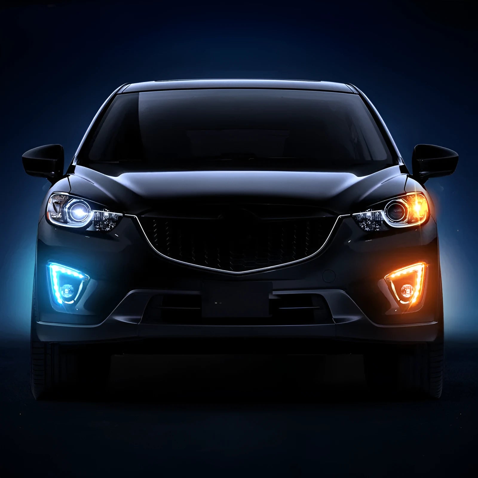 Pair of electroplated Mazda CX-5 daytime running light LED bulb units