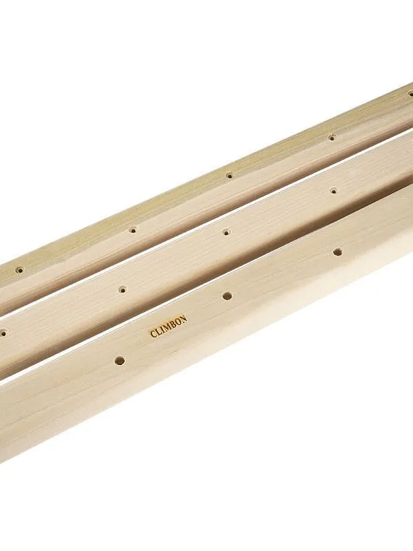 Three solid wood fingerboards for grip training, measuring 12cm, 40cm, and 50cm long on a white background.