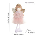 Christmas angel cartoon fabric pendant hair accessory for a girl's high ponytail in white, pink, or khaki.