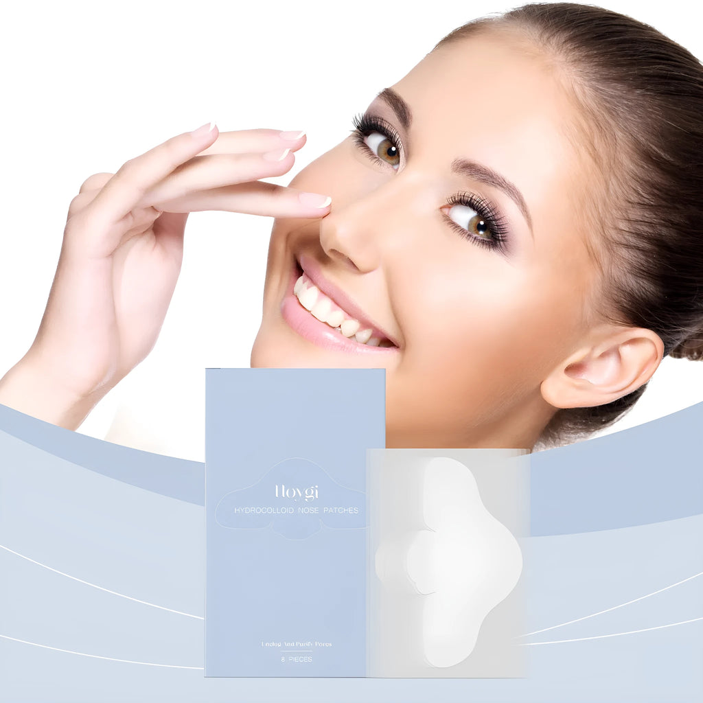 Salicylate nose nursing adhesive bandage 8.7x3.8cm with hyaluronic acid for gentle nasal cleaning, 8 pieces box