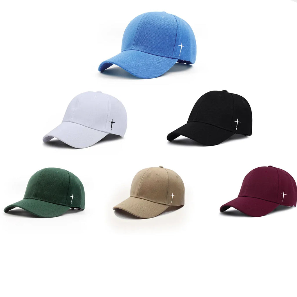 Men's plus size sun protection baseball cap in cotton, one size fits all, available in multiple colours