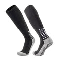 Non-slip shock absorption stockings with glue dispensing grip in black for adults