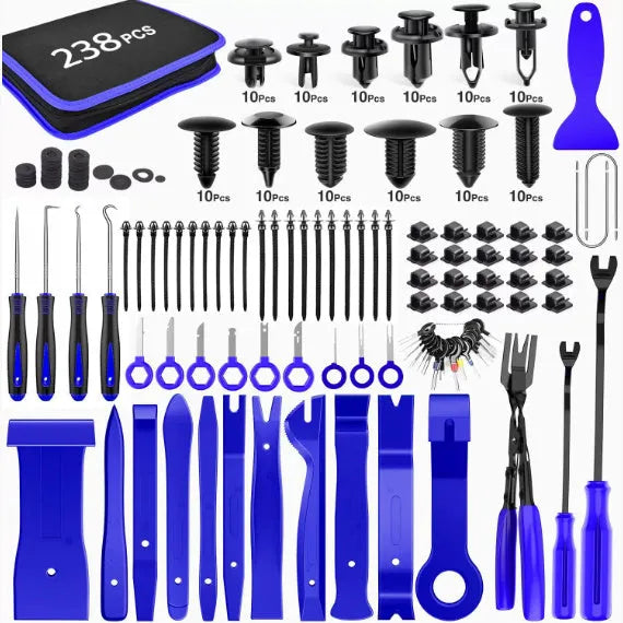 13-piece oil seal screwdriver hook set in blue colour with Oxford cloth bag