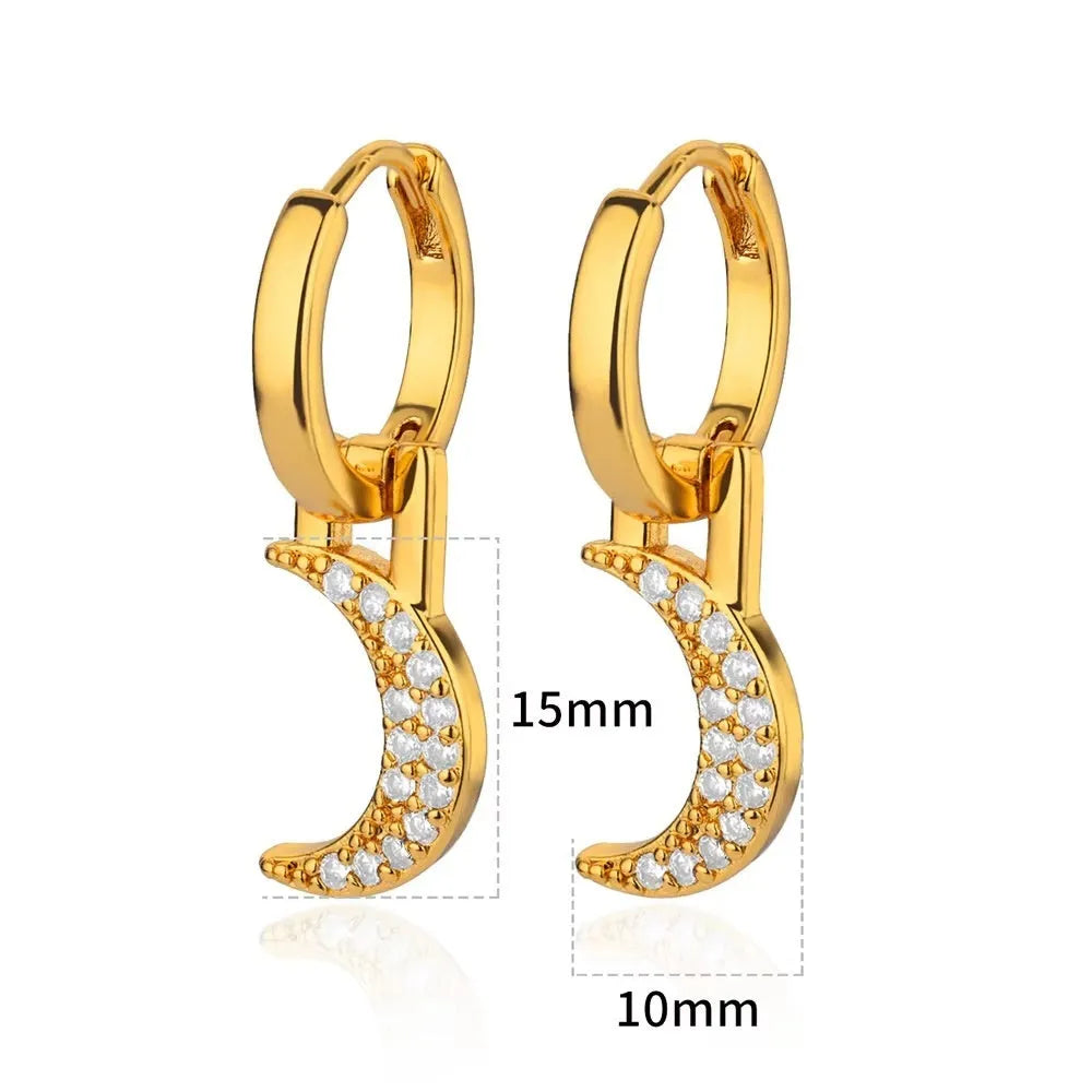 Women's copper butterfly earrings with heart, bow, and star geometric shapes in multiple colours.