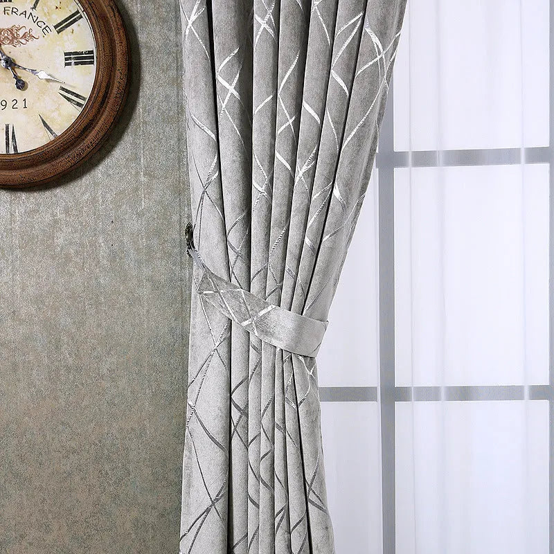 Solid colour chenille blackout curtains in grey, beige or coffee options measuring 1x2.7m