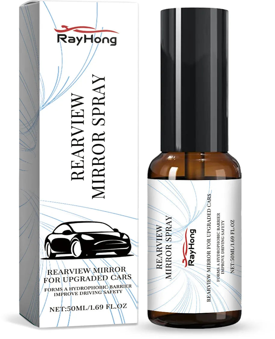 50ml car rearview mirror anti-fog glass cleaner in a PET spray bottle