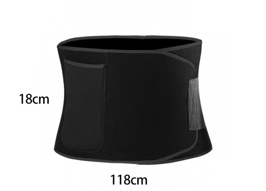 Black fitness waist abdominal belt for yoga lumbar support