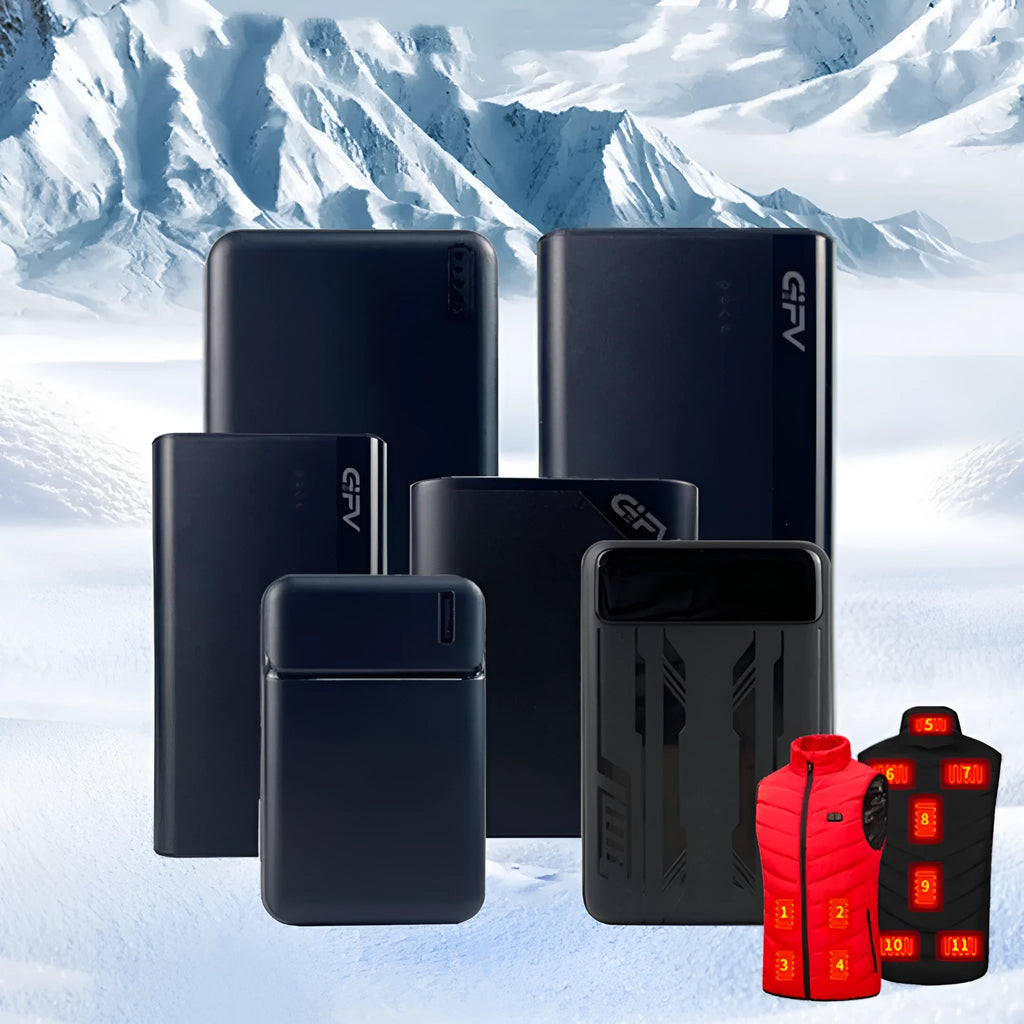 Power bank high current heating clothing portable charger with multiple capacity options including 10000mAh and 20000mAh