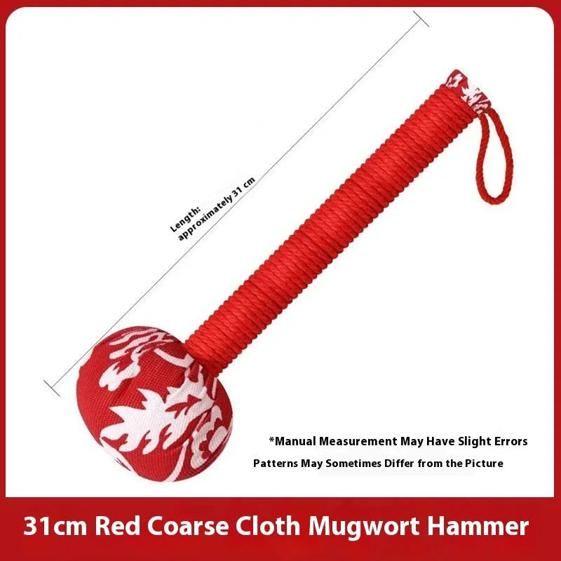Argy wormwood massage hammer in green colour with 26cm handle length