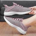 Women's black flyknit mesh casual sports shoes with lace-up front and low-top design
