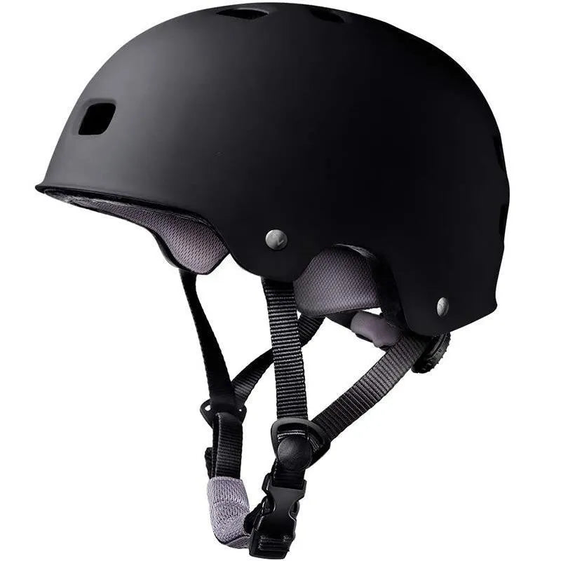 A children's skateboarding helmet shown in one of ten available colours, featuring an ABS plastic shell and EPS foam liner.