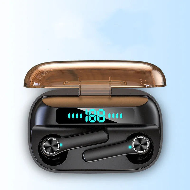 S3 5.0 Bluetooth headset with digital display and lossless noise reduction in black