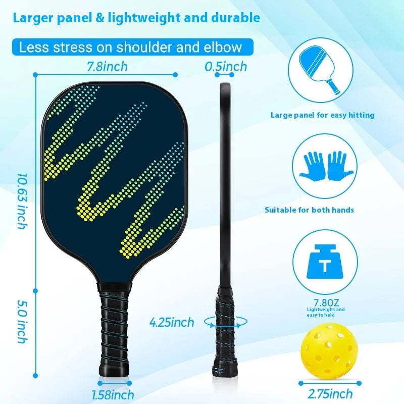 High-density fibreglass table tennis racket for outdoor sports
