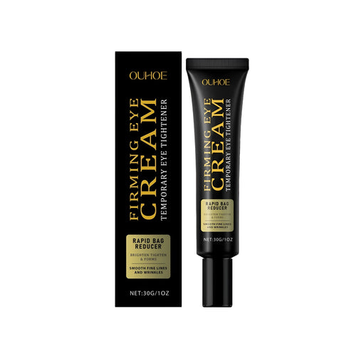 30g container of anti ageing and firming eye cream with hyaluronic acid and peptides.