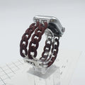 Resin spliced metal Apple Watch strap in six colours, sizes 38/40 and 42/44