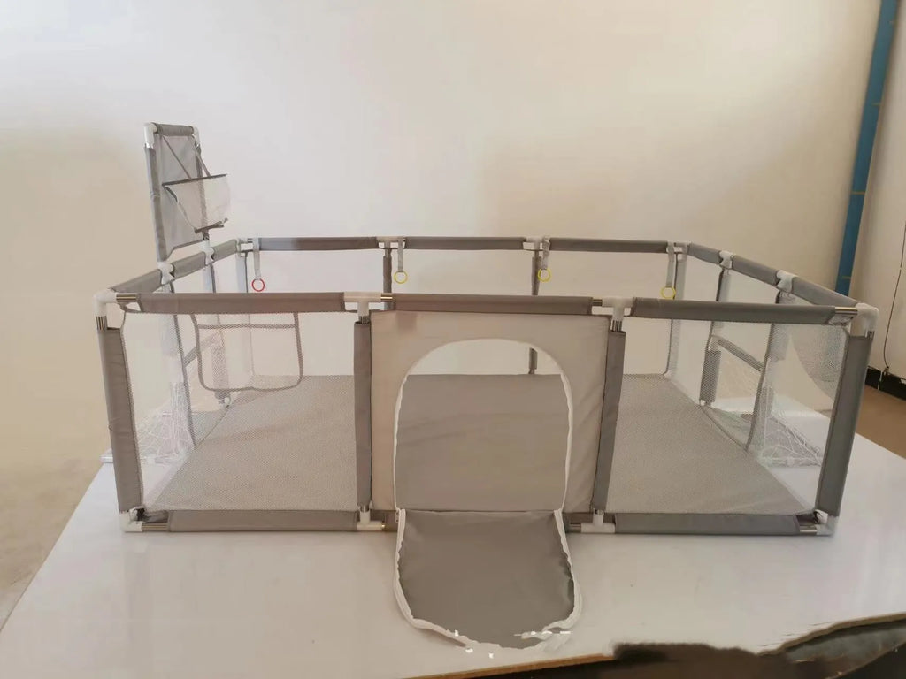Children's playpen tent with stainless steel frame and Oxford cloth fabric in available colours