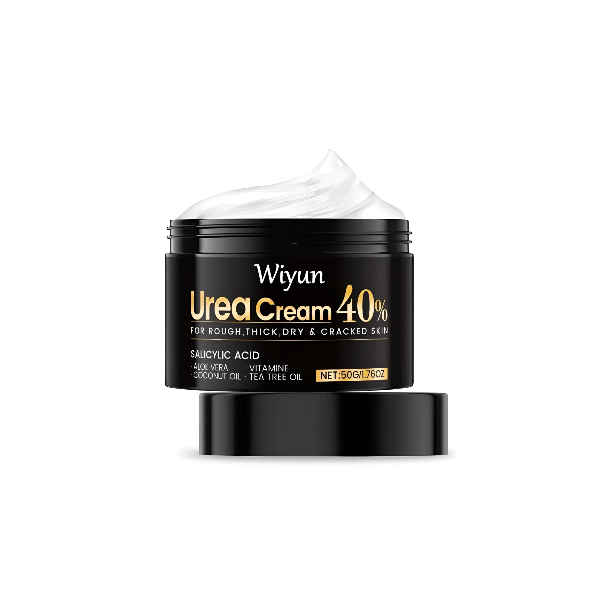 50g jar of urea moisturising cream for dry hands and cracked feet.