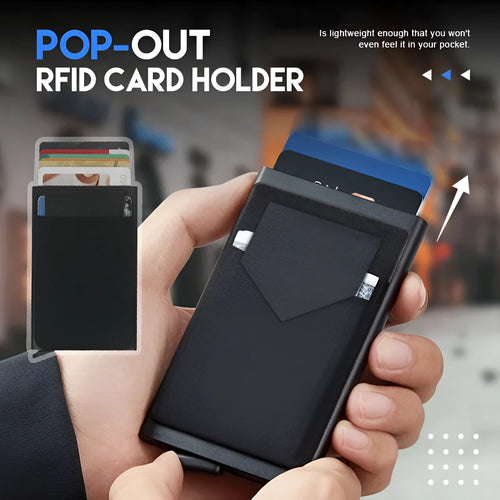 Aluminium alloy metal credit card holder with frosted finish, shown in silver colour.