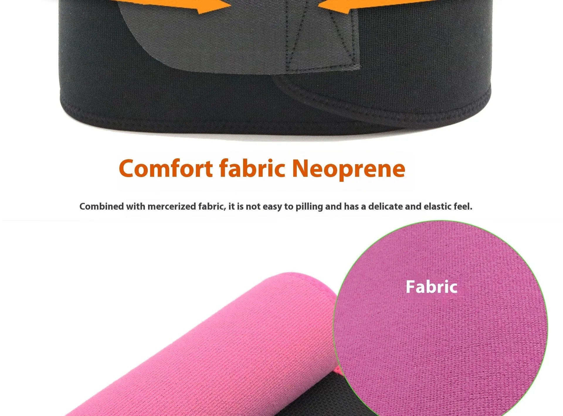 Adjustable neoprene lumbar support belt for fitness and running in black colour