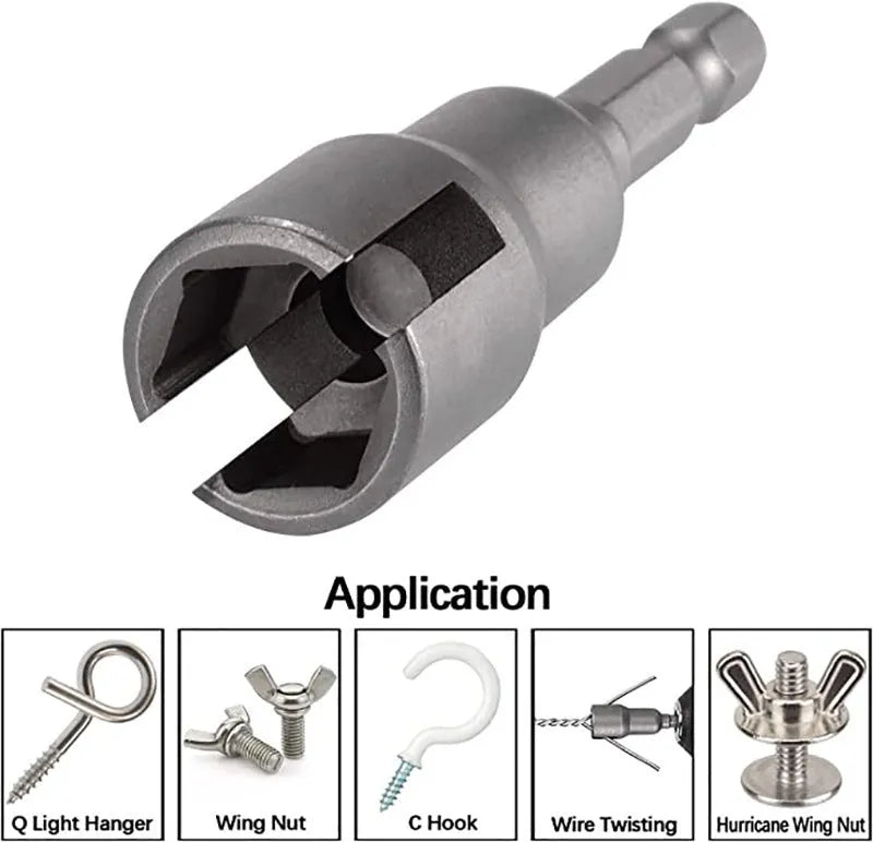 41g tool steel nut socket wrench with natural colour slotted sleeve sheet for electric screwdriver use